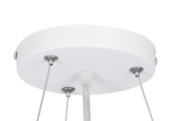 Κρεμαστή Πλαφονιέρα Οροφής LED CCT 76W 8372lm 120° AC 220-240V - Εναλλαγή Φωτισμού μέσω Τηλεχειριστηρίου All In One Ψυχρό Λευκό 6000k+Φυσικό Λευκό 4500k+Θερμό Λευκό 2700k Dimmable Φ45cm - Λευκό - 3 Years Warranty