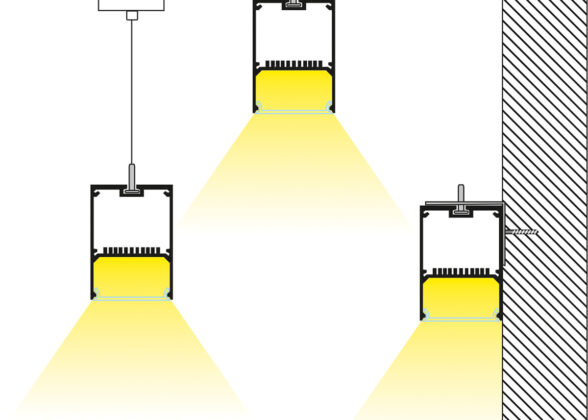 Γραμμικό Φωτιστικό Τοίχου - Απλίκα Linear LED CCT 54W 6500lm 120° AC 220-240V Μ120 x Π3.5 x Υ7cm - Εναλλαγή Φωτισμού μέσω Τηλεχειριστηρίου All In One Ψυχρό 6000k+Φυσικό 4500k+Θερμό 2700k Dimmable - Μαύρο - 3 Years Warranty