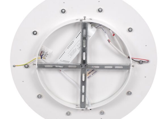 Πλαφονιέρα Οροφής Κύκλος LED CCT 55W 6376lm 120° AC 220-240V - Εναλλαγή Φωτισμού μέσω Τηλεχειριστηρίου All In One Ψυχρό Λευκό 6000k+Φυσικό Λευκό 4500k+Θερμό Λευκό 2700k Dimmable Φ48cm - Λευκό - 3 Years Warranty