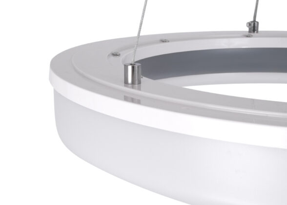 Κρεμαστή Πλαφονιέρα Οροφής Κύκλος LED CCT 55W 6376lm 120° AC 220-240V - Εναλλαγή Φωτισμού μέσω Τηλεχειριστηρίου All In One Ψυχρό Λευκό 6000k+Φυσικό Λευκό 4500k+Θερμό Λευκό 2700k Dimmable Φ48cm - Ανθρακί - 3 Years Warrant