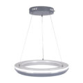 Κρεμαστή Πλαφονιέρα Οροφής Κύκλος LED CCT 55W 6376lm 120° AC 220-240V - Εναλλαγή Φωτισμού μέσω Τηλεχειριστηρίου All In One Ψυχρό Λευκό 6000k+Φυσικό Λευκό 4500k+Θερμό Λευκό 2700k Dimmable Φ48cm - Ανθρακί - 3 Years Warranty