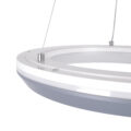 Κρεμαστή Πλαφονιέρα Οροφής Κύκλος LED CCT 55W 6376lm 120° AC 220-240V - Εναλλαγή Φωτισμού μέσω Τηλεχειριστηρίου All In One Ψυχρό Λευκό 6000k+Φυσικό Λευκό 4500k+Θερμό Λευκό 2700k Dimmable Φ48cm - Ανθρακί - 3 Years Warranty