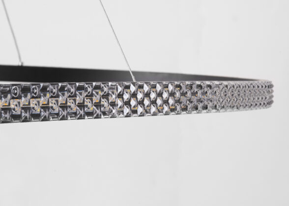 Κρεμαστό Φωτιστικό Δαχτυλίδι-Κύκλος LED CCT 75W 8743lm 360° AC 220-240V - Εναλλαγή Φωτισμού μέσω Τηλεχειριστηρίου All In One Ψυχρό 6000k+Φυσικό 4500k+Θερμό 2700k Dimmable Φ100cm - Μαύρο - 3 Years Warranty