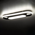 Φωτιστικό Οροφής Linear Design LED CCT 24W 2880lm 210° AC 220-240V - Εναλλαγή Φωτισμού μέσω Διακόπτη On/Off All In One Ψυχρό 6000k+Φυσικό 4500k+Θερμό 2700k Μ41 x Π13 x Υ4.5cm - Μαύρο - 3 Years Warranty