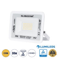 Επαγγελματικός Προβολέας LED 30W 3450lm 120° AC 220-240V – Αδιάβροχος IP67 – Μ16 x Π2.5 x Υ12.5cm – Λευκό – Θερμό Λευκό 2700K – LUMILEDS Chips – TÜV Rheinland Certified – 5 Years Warranty