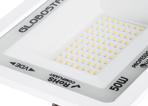 Επαγγελματικός Προβολέας LED 50W 5750lm 120° AC 220-240V - Αδιάβροχος IP67 - Μ21 x Π3.5 x Υ16cm - Λευκό - Θερμό Λευκό 2700K - LUMILEDS Chips - TÜV Rheinland Certified - 5 Years Warranty