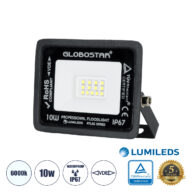 Επαγγελματικός Προβολέας LED 10W 1250lm 120° AC 220-240V – Αδιάβροχος IP67 – Μ10 x Π2 x Υ8cm – Μαύρο – Ψυχρό Λευκό 6000K – LUMILEDS Chips – TÜV Rheinland Certified – 5 Χρόνια Εγγύηση