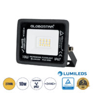 Επαγγελματικός Προβολέας LED 10W 1150lm 120° AC 220-240V – Αδιάβροχος IP67 – Μ10 x Π2 x Υ8cm – Μαύρο – Θερμό Λευκό 2700K – LUMILEDS Chips – TÜV Rheinland Certified – 5 Χρόνια Εγγύηση