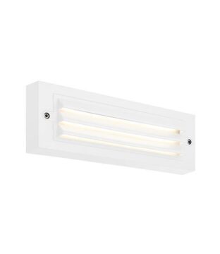 ΦΩΤΙΣΤΙΚΟ ΤΟΙΧΟΥ ΜΕ ΓΡΙΛΙΕΣ LED 6W 255x42x90 3CCT IP65 ΛΕΥΚΟ "SENARIO"