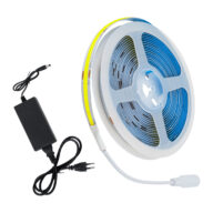 Σετ Ταινία COB LED 5m 48W/5m 308LED/m 864lm/m 120° DC 12V IP20 με Τροφοδοτικό Ψυχρό Λευκό 6000K