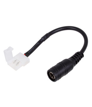 Ταχυσύνδεσμος Τροφοδοσίας IP20 – Strip To Power Connector 5.5*2.1 για Ένωση 1 x Μονόχρωμη Ταινία LED Πλάτους 8mm