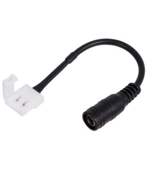 Ταχυσύνδεσμος Τροφοδοσίας IP20 – Strip To Power Connector 5.5*2.1 για Ένωση 1 x Μονόχρωμη Ταινία LED Πλάτους 10mm