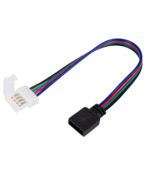 Ταχυσύνδεσμος Τροφοδοσίας IP20 – Strip To Power Connector 4 PIN για Ένωση 1 x RGB Ταινία LED Πλάτους 10mm