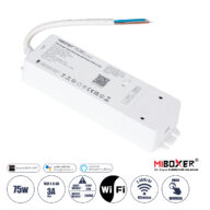 WL1-P75V24 Mi-BOXER DC Smart Wifi & RF 2.4Ghz & Push Dimming Power Supply Τροφοδοτικό SELV & Controller / Dimmer All in One AC100-240V σε DC 24V 1 x 3A 75W – Max 3A 75W – IP20 Μ19 x Π5.5 x Υ3.2cm – 5 Years Warranty