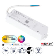 WL5-P75V24 Mi-BOXER DC Smart Wifi & RF 2.4Ghz Power Supply Τροφοδοτικό SELV & Controller / Dimmer All in One 5 Καναλιών AC100-240V σε DC 24V 5 x 0.6A 14.4W – Max 3A 75W – IP20 RGBW+WW Μ19 x Π5.5 x Υ3.2cm – 5 Years Warranty