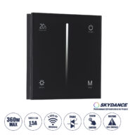 S1-T SKYDANCE AC Smart RF 2.4Ghz & Αφής – Touch Triac Dimming AC100-240V σε AC100-240V 1 x 1.5A 360W – Max 1.5A 360W – IP20 – Μαύρο Σώμα – Μ8.5 x Π8.5 x Υ3.2cm – 5 Years Warranty