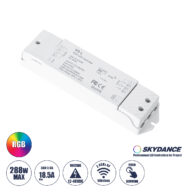 DC RF 2.4Ghz Dimmer High Speed Controller & Push Dimming 3 Κανάλια DC 12-48V 3 x 6A 288W – Max 18.5A 288W – IP20 Μ17.5 x Π4.5 x Υ2.5cm – 5 Years Warranty