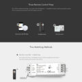 DC RF 2.4Ghz Dimmer High Speed Controller 2 Καναλιών DC 12-24V 2 x 5A 120W - Max 10.5A 252W - IP20 Μ10 x Π3.5 x Υ2cm - 5 Years Warranty