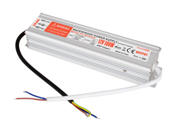 Μεταλλικό Τροφοδοτικό SELV για Προϊόντα LED 100W 8.3A - AC 220-240V σε DC 12V - Αδιάβροχο IP67 L22.3 x W5.3 x H3.4cm - 3 Years Warranty