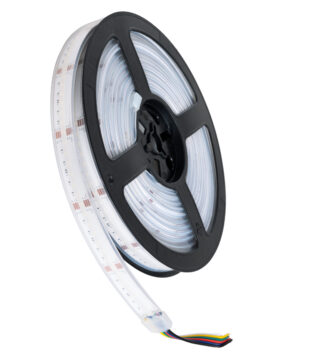 Ταινία LED 18W/m 1800lm/m 120° DC 24V Αδιάβροχη IP67 – 840 x Micro 5in1 SMD COB LED Chip/Μέτρο – Μ5000 x Π14 x Υ4mm – Ρολό 5 Μέτρων – Πολύχρωμη RGBW+WW – 5 Χρόνια Εγγύηση