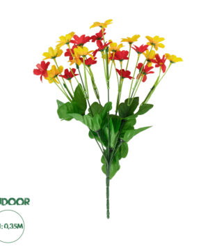 GloboStar® Artificial Garden MARGARET BOUQUET 78207 Τεχνητό Διακοσμητικό Μπουκέτο με Μαργαρίτες M20 x Π20 x Υ35cm