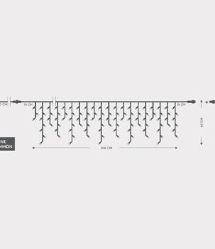 ΒΡΟΧΗ,144 LED 3mm,36V,ΕΠΕΚΤ ΩΣ 3,8 ΠΡΟΓΡΑΜΜΑΤΑ,ΜΕΤΑΣΧΗΜ/ΣΤΗ ΜΕ ΜΝΗΜΗ,ΠΡΟΕΚΤ ΠΑΡΟΧΗΣ 300cm,ΔΙΑΦΑΝΟ ΚΑΛΩΔΙΟ,ΛΕΥΚΟ LED,300x60cm (5/7/5/7),ΙΡ44