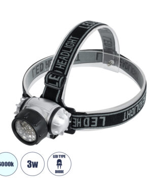 Φακός Κεφαλής LED Diode 10 Watt 1000lm Ψυχρό Λευκό 6000K