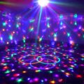 LED Party Disco Μπάλα με Περιστρεφόμενα Φωτορυθμικά Εφέ Πολύχρωμη RGB 15W με Sound Control Activated Εφέ και με Ασύρματο Χειριστήριο AC 230V IP20 Μ11 x Π8.6 x Υ13cm