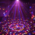 LED Party Disco Μπάλα με Περιστρεφόμενα Φωτορυθμικά Εφέ Πολύχρωμη RGB 15W με Sound Control Activated Εφέ και με Ασύρματο Χειριστήριο AC 230V IP20 Μ11 x Π8.6 x Υ13cm