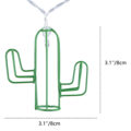 Διακοσμητική Γιρλάντα Green Cactus 3 Μέτρα με Διακόπτη On/Off - 20 LED 2W με Μπαταρίες 2xAA & Διάφανο Καλώδιο IP20 Ψυχρό Λευκό 6000K Μ3m