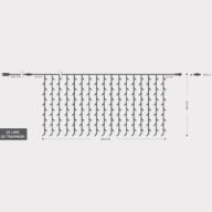 ΚΟΥΡΤΙΝΑ, 240 LED 3mm, 31V, ΕΠΕΚΤΑΣΗ ΩΣ 3, ΜΕ ΜΕΤΑΣΧΗΜΑΤΙΣΤΗ, ΠΡΟΕΚΤΑΣΗ ΠΑΡΟΧΗΣ 300cm, ΔΙΑΦΑΝΟ ΚΑΛΩΔΙΟ, ΛΕΥΚΟ LED, 200x100cm,ΙΡ44