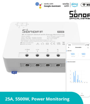 SONOFF POWR3 – Wi-Fi Smart High Power Switch – 25A/5500W