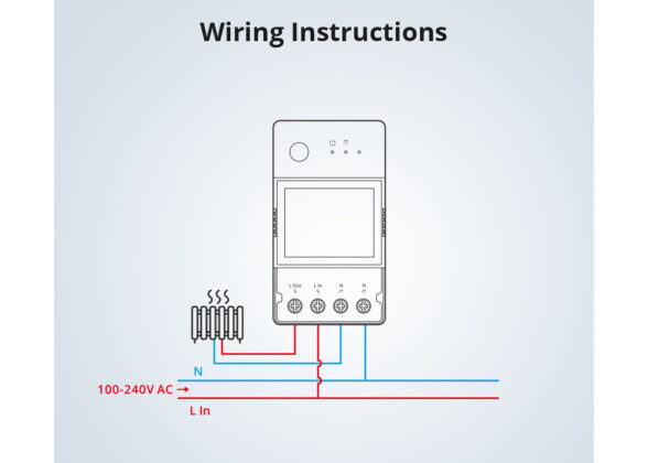 SONOFF POW Elite POWR320D Smart WiFi Real Time Power Consumption AC 100-240V MAX 20A