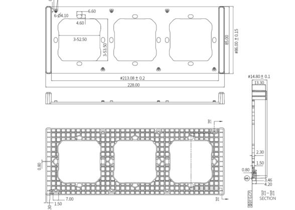 SONOFF SwitchMan M5-80 Wall Frame 3 Way - L22.8 X W8.6 X H1.48CM