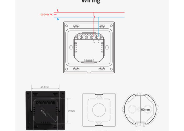 SONOFF NSPanel86PB Wi-Fi & Zigbee 3.0 Smart Scene Wall Switch (86/EU Type) - AC 100-240V - Integrated HMI Touch Panel - Smart Controller & Gateway for All Smart Devises