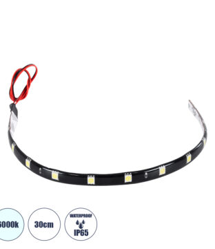 Αδιάβροχη Ταινία LED 30cm 15xSMD5050 IP65 Μ30 x Π1 x Υ0.3cm Ψυχρό Λευκό 6000K