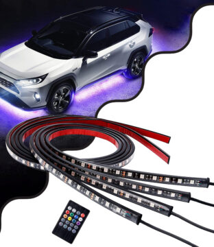 Car Underbody LED Tube Kit DC 12V 72W με Ασύρματο Χειριστήριο IR Αδιάβροχο IP68 Πολύχρωμο RGB