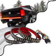 Car Backlit LED Strip Εύκαμπτη Ταινία 150cm Σήμανσης DRL Αυτοκινήτου 6 Προγραμμάτων Φωτισμού LED SMD 2835 80W DC 12V Αδιάβροχη IP68 Πορτοκαλί – Κόκκινο – Ψυχρό Λευκό 6000K