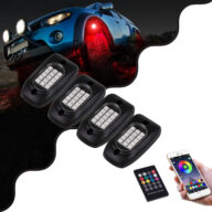 Car Underbody LED Flood Kit DC 12V 60W με Smart Bluetooth Controller – Εφαρμογή APP & Ασύρματο Χειριστήριο RF Αδιάβροχο IP68 Πολύχρωμο RGB