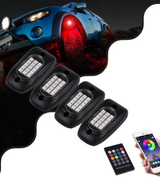 Car Underbody LED Flood Kit DC 12V 60W με Smart Bluetooth Controller – Εφαρμογή APP & Ασύρματο Χειριστήριο RF Αδιάβροχο IP68 Πολύχρωμο RGB