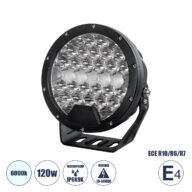 E4 Mark Vehicle & JEEP Work Lights – Φώτα Εργασίας για Οχήματα και JEEP LED High Power 120W DC 10-30V Αδιάβροχo IP6K9K Ψυχρό Λευκό 6000K M18 x Π7 x Υ19cm