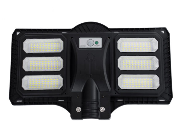 Αυτόνομο Ηλιακό Φωτιστικό Δρόμου 150W 1000lm 300 x LED SMD 5730 με Ενσωματωμένο Φωτοβολταϊκό Panel 6V 12W & Επαναφορτιζόμενη Μπαταρία Li-ion 3.2V 10000mAh με Αισθητήρα Ημέρας-Νύχτας & PIR Αισθητήρα Κίνησης - Αδιάβροχο IP65 - Ψυχρό Λευκό 6000K - Μ52 x Π5 x Υ13cm - 2 Years Warranty