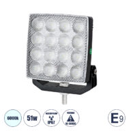 Φώτα Εργασίας για Περονοφόρα – Κλάρκ LED 51W DC 10-30V Αδιάβροχο IP67 Ψυχρό Λευκό 6000K Μ11 x Π12.2 x Υ4.5cm