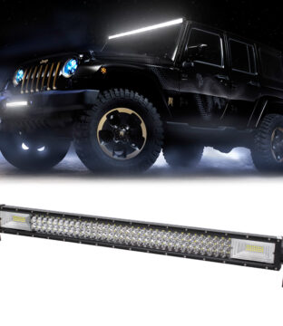 PRO Series Μπάρα Ίσια – Straight TRI-ROW 7D για Αυτοκίνητα & Φορτηγά LED CREE XBD 405W 40500lm 15° & 60° DC 10-30V Αδιάβροχη IP65 Ψυχρό Λευκό 6000K