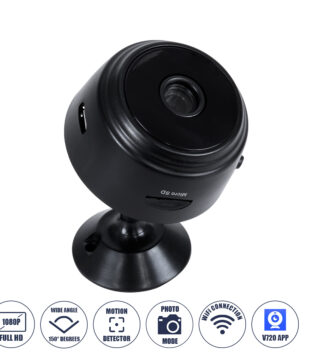 WIFI 2.4G IP CAMERA 1.0MP 1080P – Έξυπνη Κρυφή IP Κάμερα WiFi 1080P 150° Παρακολούθησης με Νυχτερινή Λήψη & Αισθητήρα Κίνησης – Μαύρο