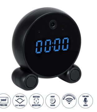 Rechargeable Table Camera 2MP WiFi HD 1080P 120° 5000mAh Two Way Audio Motion Detection & Digital Clock – Επαναφορτιζόμενη Επιτραπέζια Κάμερα 2MP WiFi HD 1080P 120° 5000mAh Διπλή Κατέυθυνση Ομιλίας Ανιχνευτή Κίνησης Ψηφιακό Ρολόι – Μαύρο