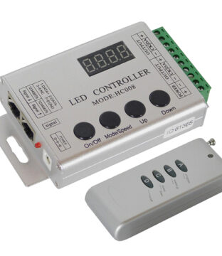 Ασύρματος LED Digital RGB Controller DMX512 με Χειριστήριο RF για LED Digital RGB Προϊόντα 5v – 12v HC03 2048 IC GloboStar 88770