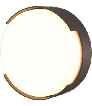 ΠΛΑΦΟΝΙΕΡΑ ΣΤΡΟΓΓΥΛΗ LED 16W Φ250×50 3000K IP54 ΜΑΥΡΗ PRO