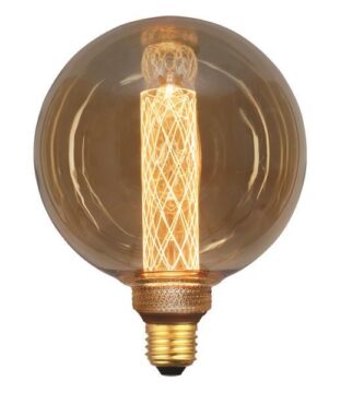 ΛΑΜΠΑ LED ΓΛΟΜΠΟΣ G125 3,5W Ε27 2000K 220-240V GOLD GLASS DIMMABLE