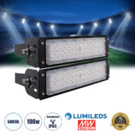 LED Προβολέας Γηπέδου – Φωτιστικό Tunnel 100W 16000LM 75°*135° AC 100-277V IP65 –  Ψυχρό Λευκό 5000K – MeanWell Driver & LumiLEDs Chip – 5 Years Warranty